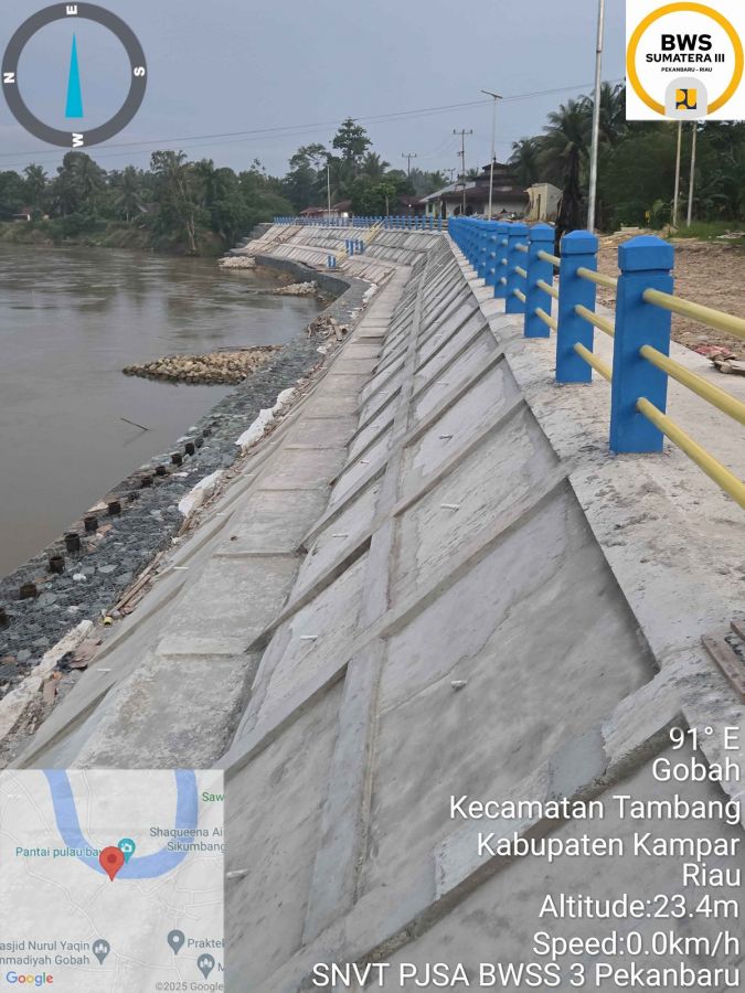 Pembangunan Pengaman Tebing Sei Kampar Desa Gobah Kecamatan Tambang